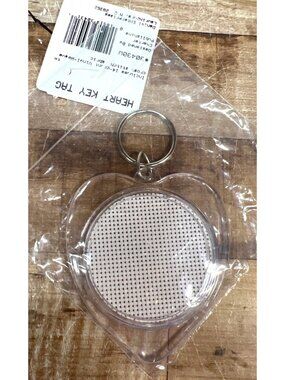 Heart Key Tag With 14-Count Vinyl-Weave Cross Stitch Fabric  Charter Publishing